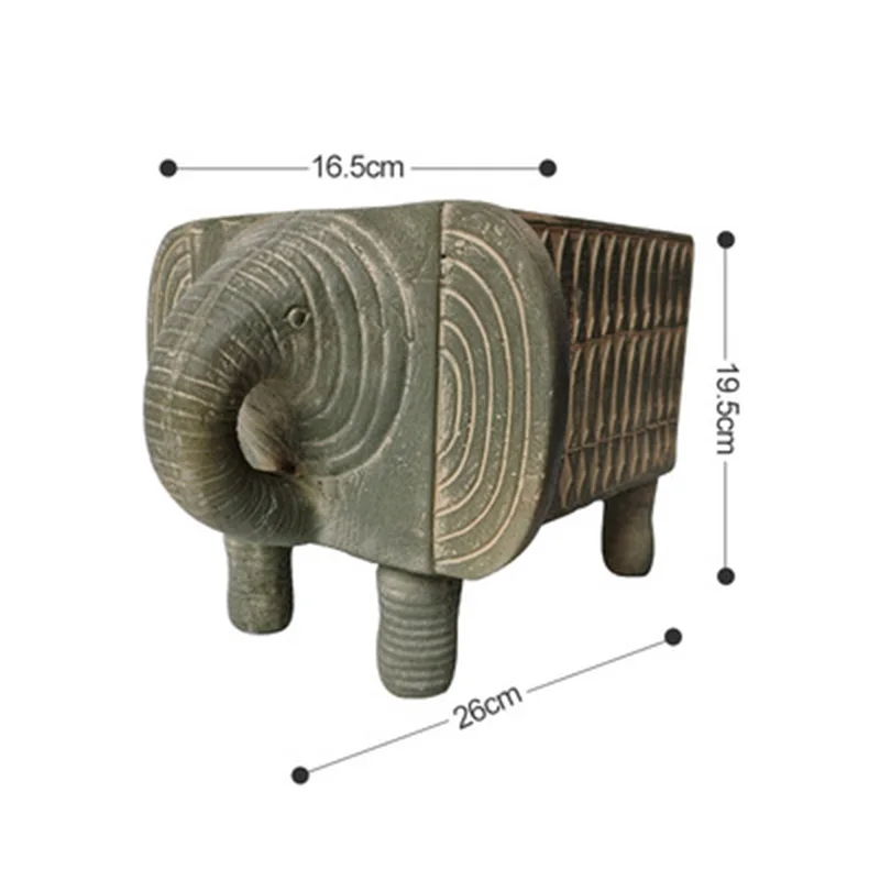 

Cartoon Elephant Shaped Flowerpot Resin Crafts Succulent Bonsai Decoration For Home Garden Courtyard Maceteros Decorativos