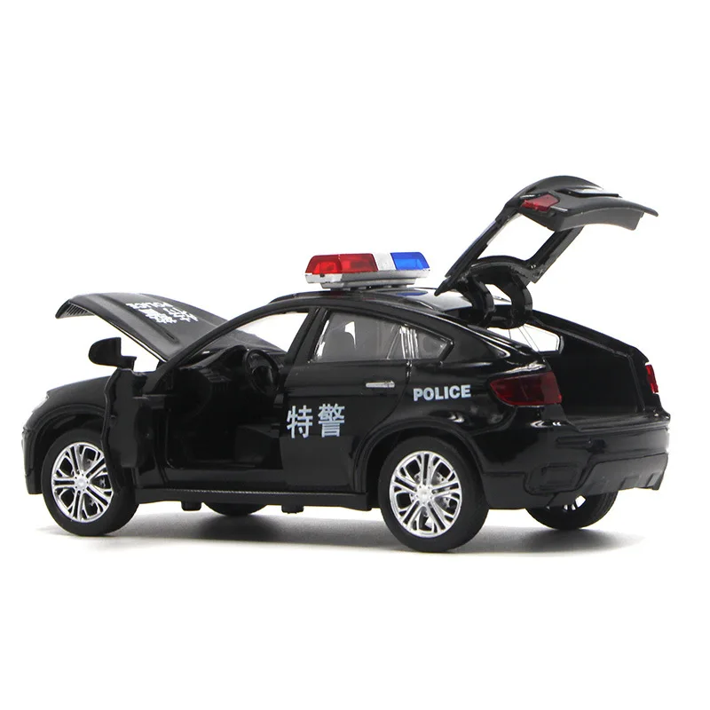 1/32 Высокая моделирования BMW X6 Литье металла автомобиль сплав игрушка полицейский