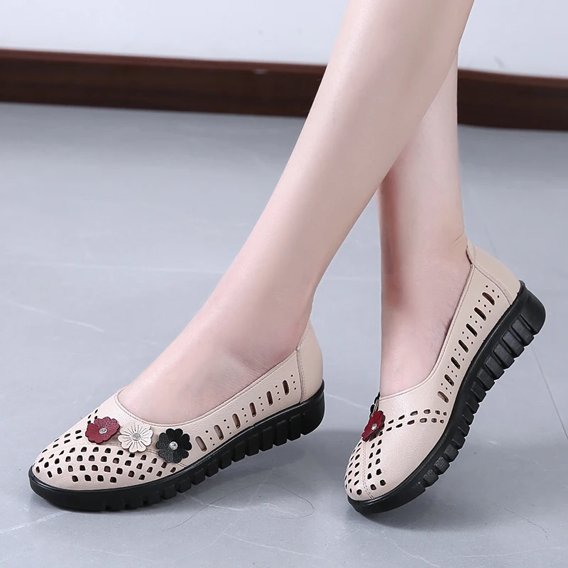 Туфли-оксфорды женские с вырезами удобная обувь для бабушки лоферы топ-сайдеры