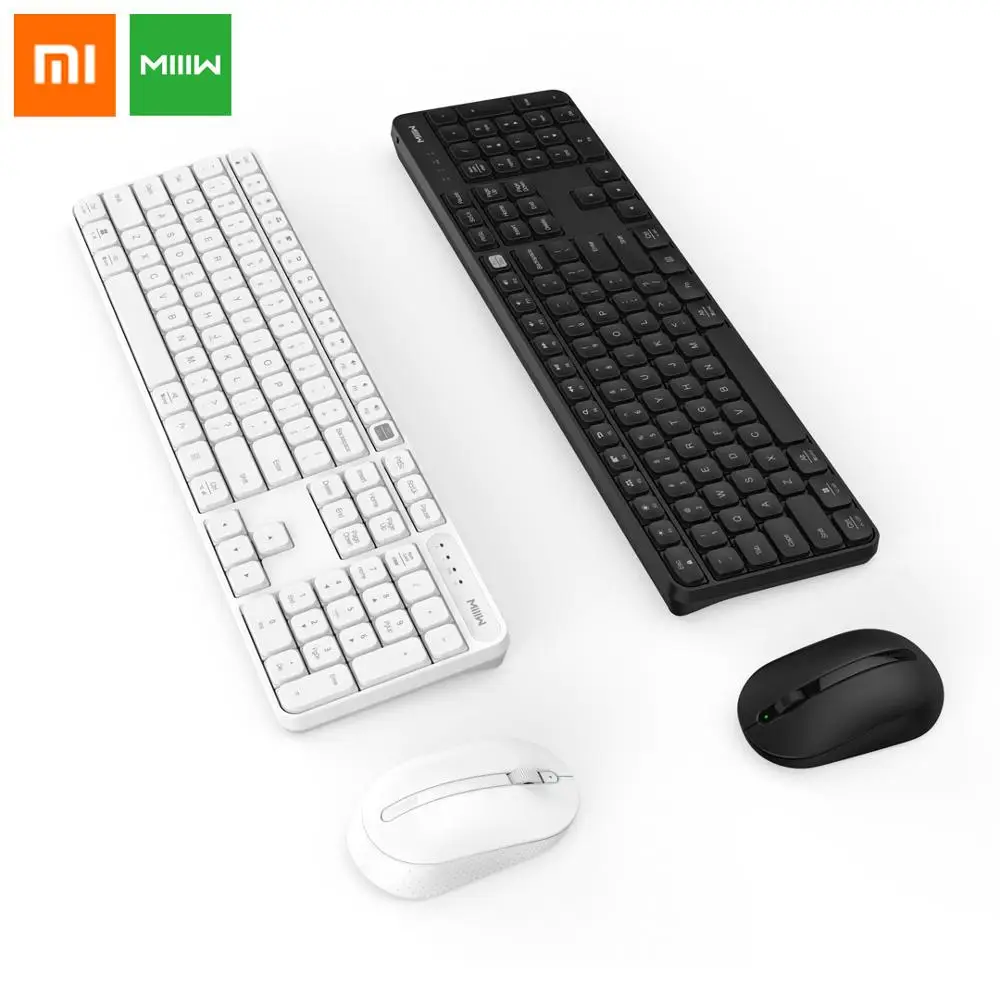Оригинальная Беспроводная Офисная Клавиатура и мышь Xiaomi MIIIW RF 2 4 ГГц набор 104
