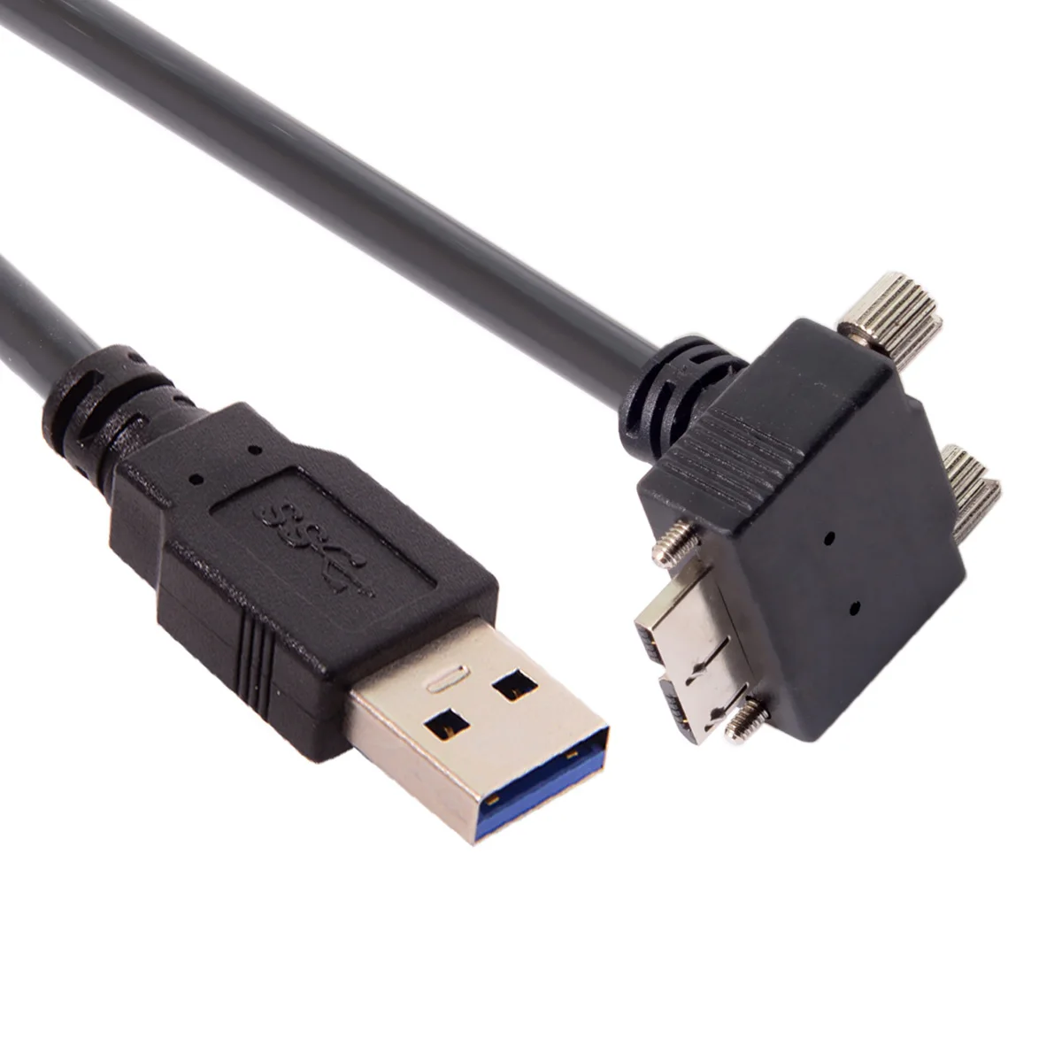 Chenyang кабель CY 5 м 90 градусов вниз угловой микро USB винт крепление к 3 0 кабелю