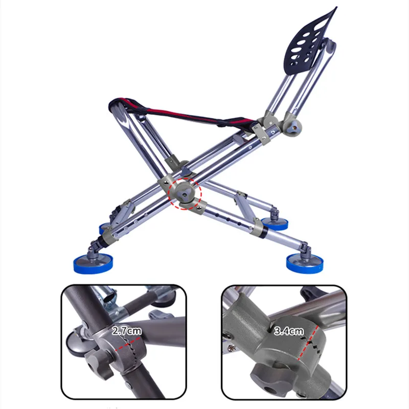 Reinforced all terrain fishing chair folding aluminum alloy multifunctional portable thickening | Мебель