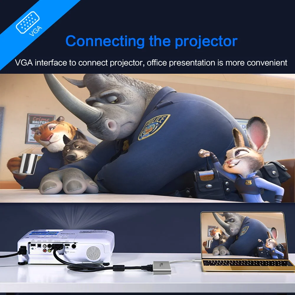 USB Type-C Hub к HDMI VGA usb-хаб адаптер Коннектор конвертер Расширение для ноутбука Macbook12
