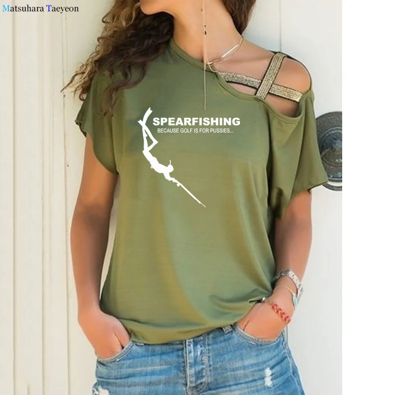 

Funny Spearfishing Scuba Diver T Shirts Women Summer Cotton Harajuku Short Sleeve O Neck Streetwear Black T-shirt Plus Size 5XL