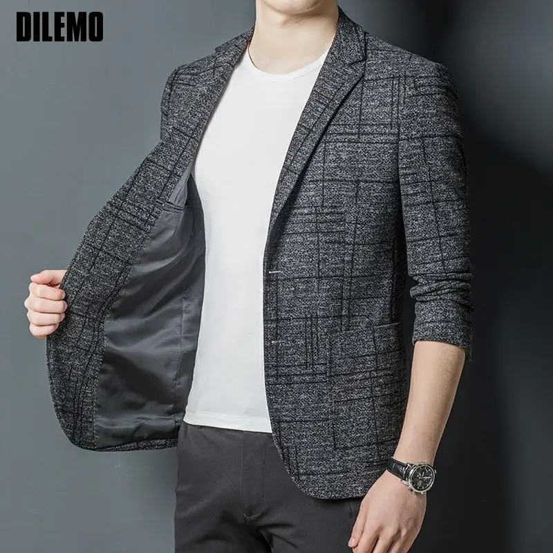 

Top Grade New Designer Brand Casual Fashion Night Jacket Regular Fit Blazer For Men Business Wedding Suit Coat Men's Clothes