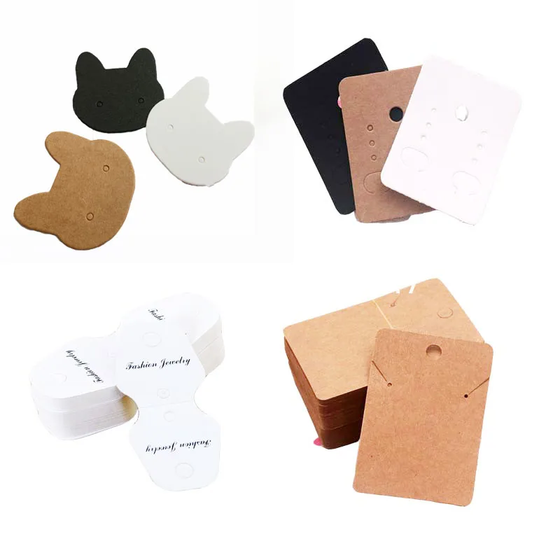 100 шт./лот кошка прямоугольные серьги бумажный пакет OPP дисплей ювелирные изделия