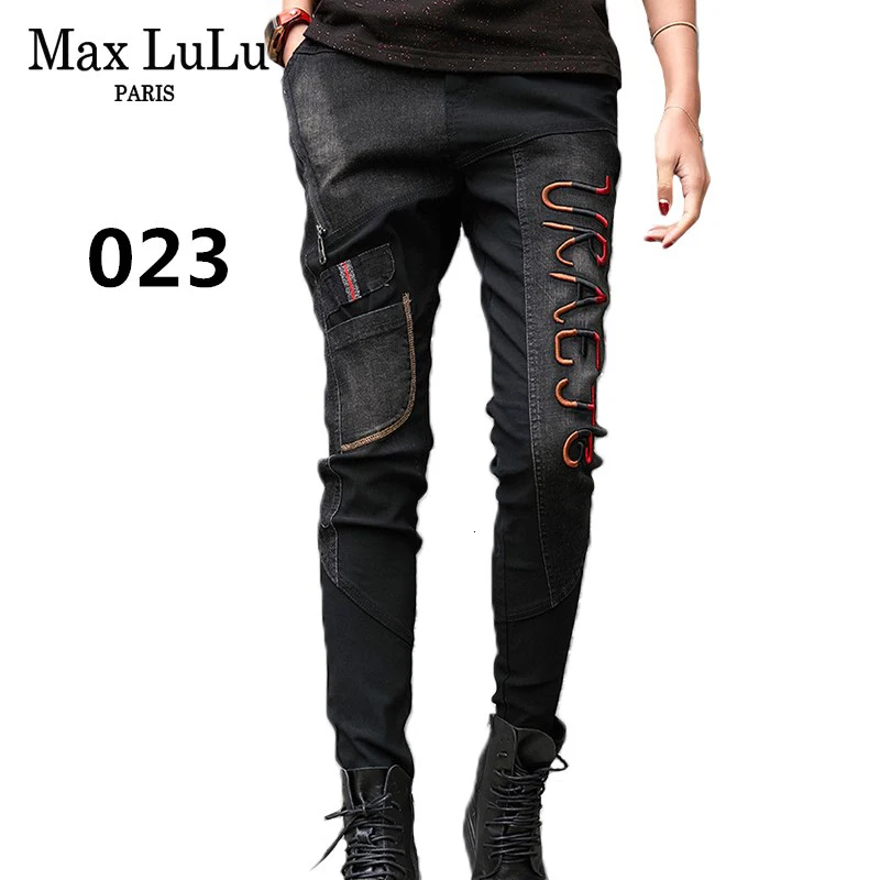 Max LuLu Роскошные корейские винтажные женские штаны-шаровары женские черные рваные джинсы с эффектом пуш-ап женские джинсовые брюки размера плюс Pantolon
