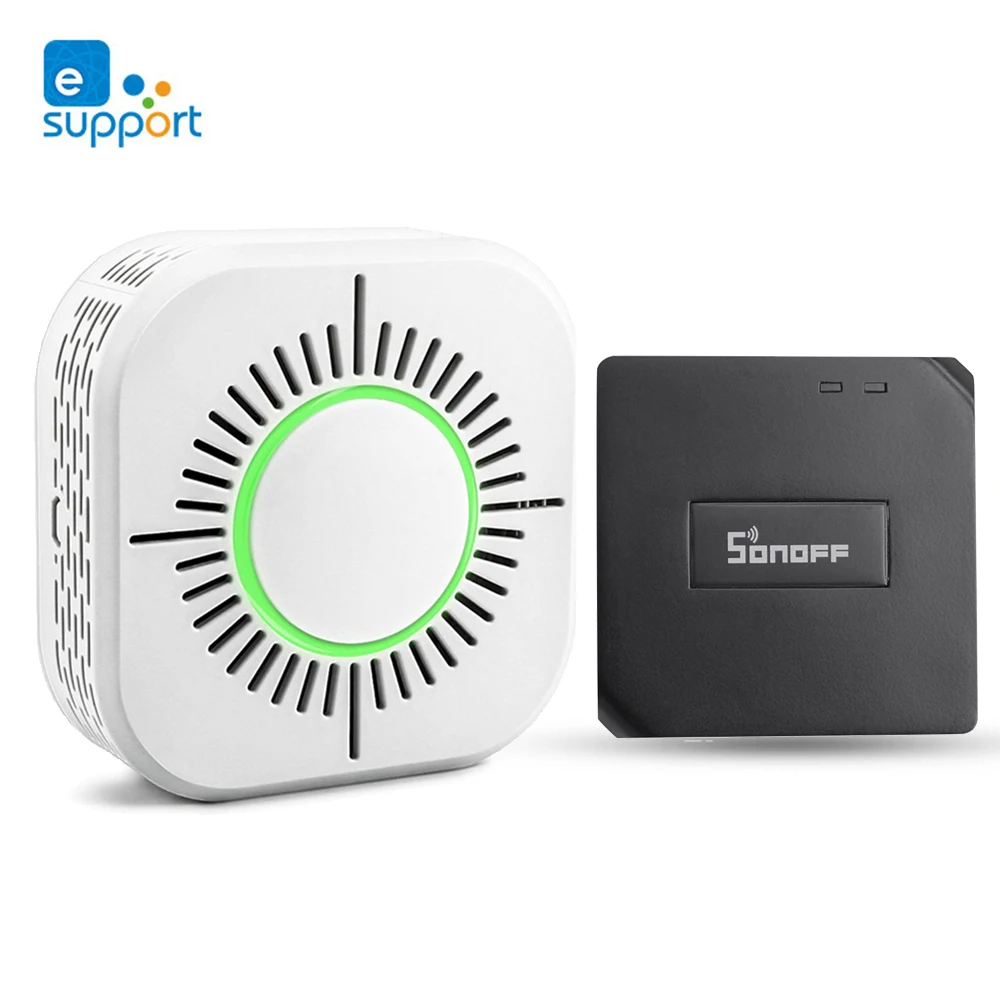 EWeLink детектор дыма Сенсор Беспроводной 433 МГц пожарной безопасности охранная