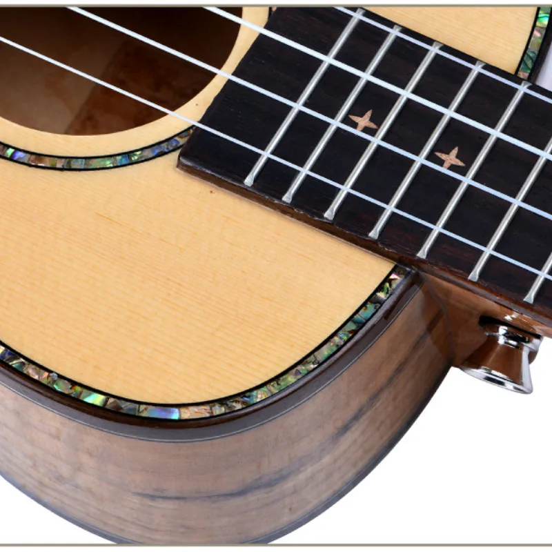 Укулеле 24 дюйма твердая ель Deadwood мини электрическая акустическая гитара для