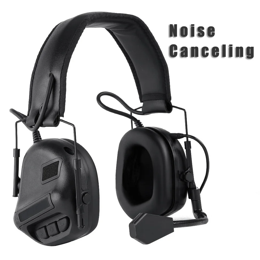 Hunting Tactical Headset Airsoft Military Standard Headset Noise Canceling Reduction Headphone for Aviation Walkie Talkie