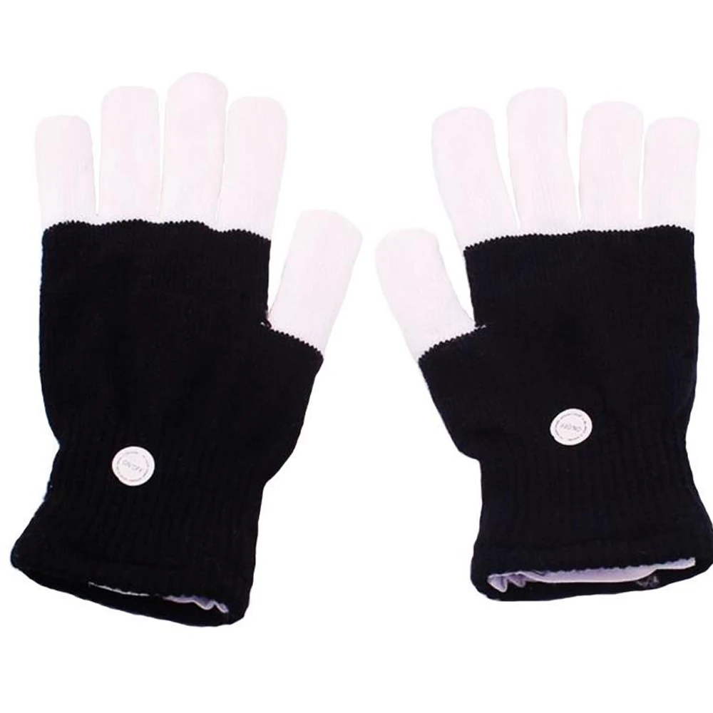Colorful Fiber Gloves Electric Flashing Luminous LED Durable Motorcycle Bicycle | Автомобили и мотоциклы