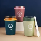 Портативная чашка для завтрака с крышкой и ложкой, можно использовать в микроволновке, чашка для супа с ложкой, чашка для каши 500 мл, герметичный мини Ланч-бокс для офиса