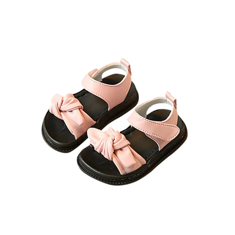Летняя детская пляжная обувь Обувь принцессы с бантом для девочек Нескользящие