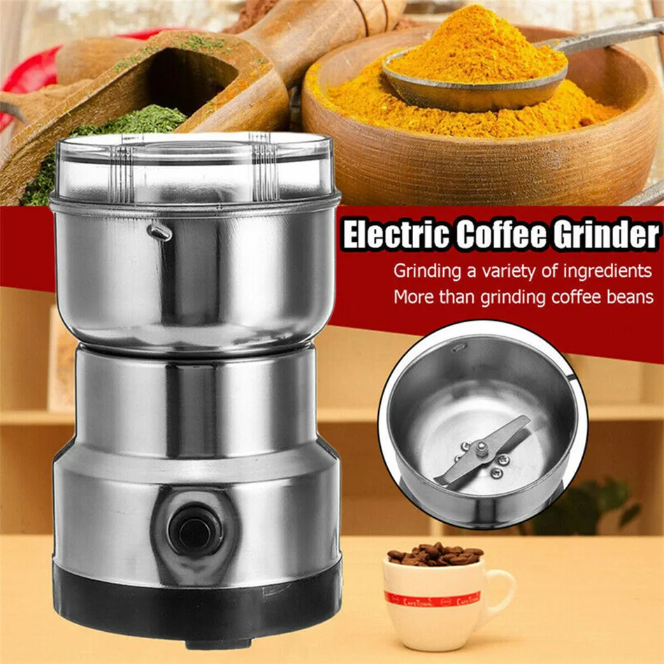 

TTLIFE Coffee Grinder Electric Mini Coffee Bean Nut Grinder Coffee Beans Multifunctional Home Coffe Machine Kitchen Tool EU Plug
