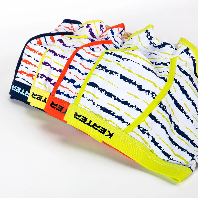 B&oacute;xer de algod&oacute;n para ni&ntilde;os y adolescentes, ropa interior a rayas, pantalones cortos transpirables, 16T, 4 unids/paquete-4