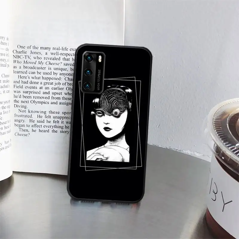 

Anime Japan Junji Ito Tees Horror accessories Phone Case for huawei P40 pro lite P8 P9 P10 P20 P30 psmart 2019 2017 2018