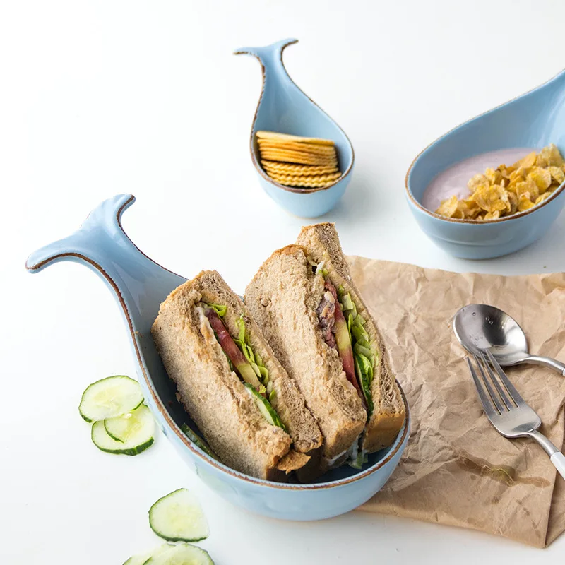 Керамическая посуда серии Ocean тарелка для завтрака в европейском стиле с