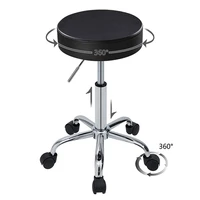 2021 massage rolling salon chair adjustable height medical clinic tattoo spa swivel stool with wheels faux leather seat