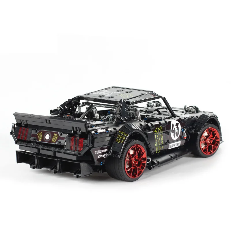 New MOC Technic Series RC Ford Mustang Hoonicorn RTR V2 гоночный автомобиль модель строительные блоки