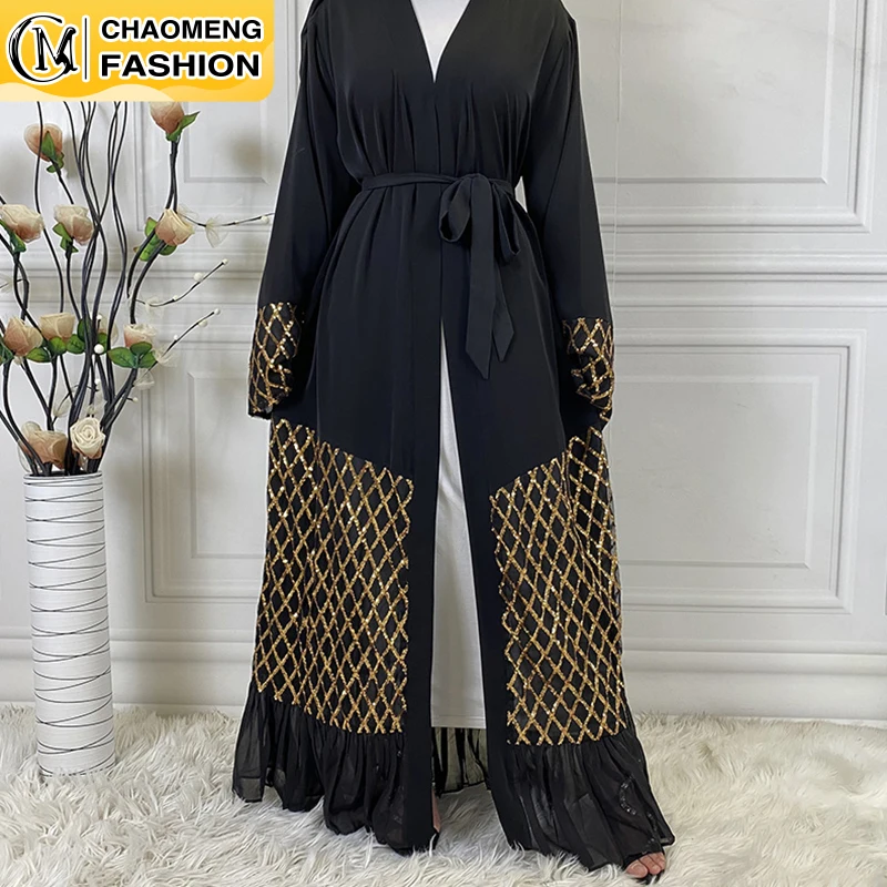 

New Muslim Fashion Kaftan Dubai Abaya Kimono Turkey Hijab Abaya Dress Malaysia Islamic Clothing For Women Caftan Middle East