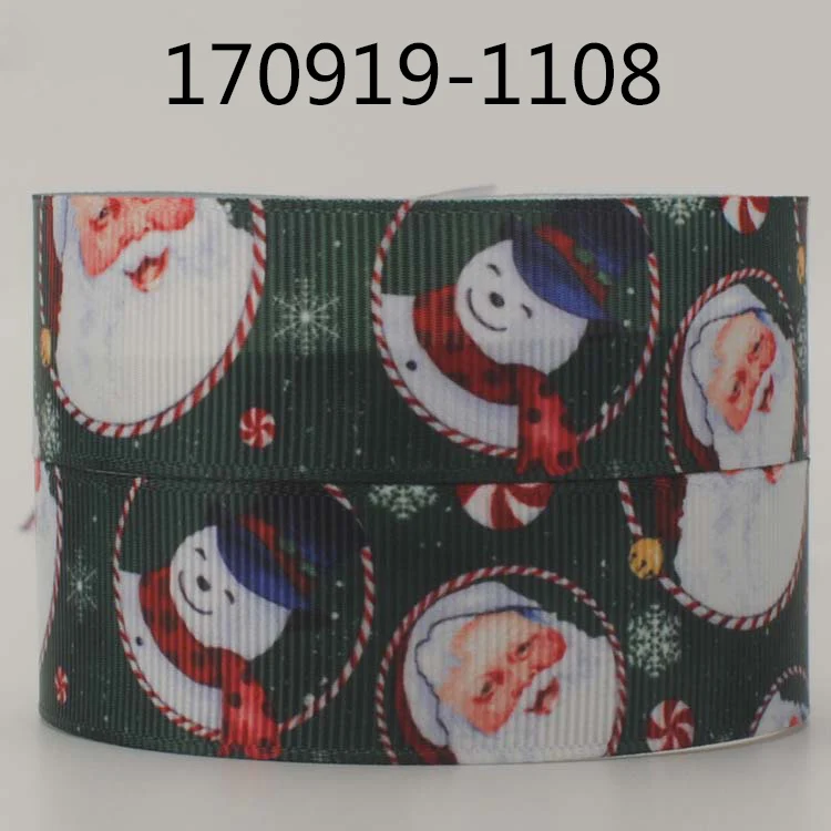 NEW Hot 50 yards Happy Christmas Day Merry ribbon pattern printed grosgrain free shipping | Дом и сад