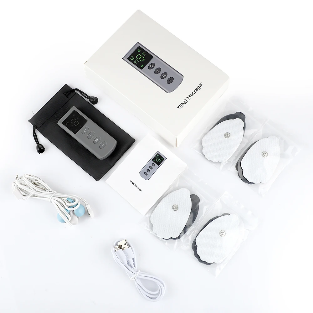 

4 Modes Tens EMS Nerve Muscle Stimulator Physiotherapy Therapy 9 Intensity 4 Electrode Pads For Pain Relief