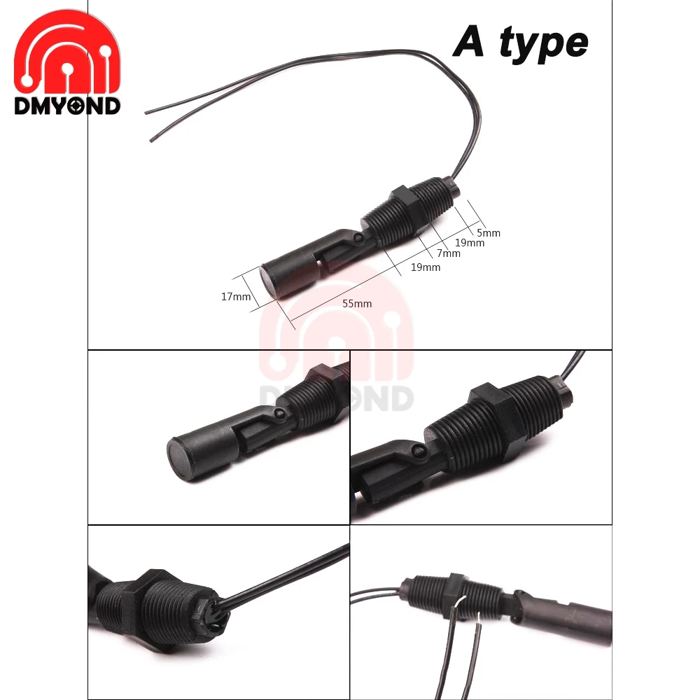 6 Тип Датчик уровня воды и жидкости горизонтальный Поплавковый выключатель для