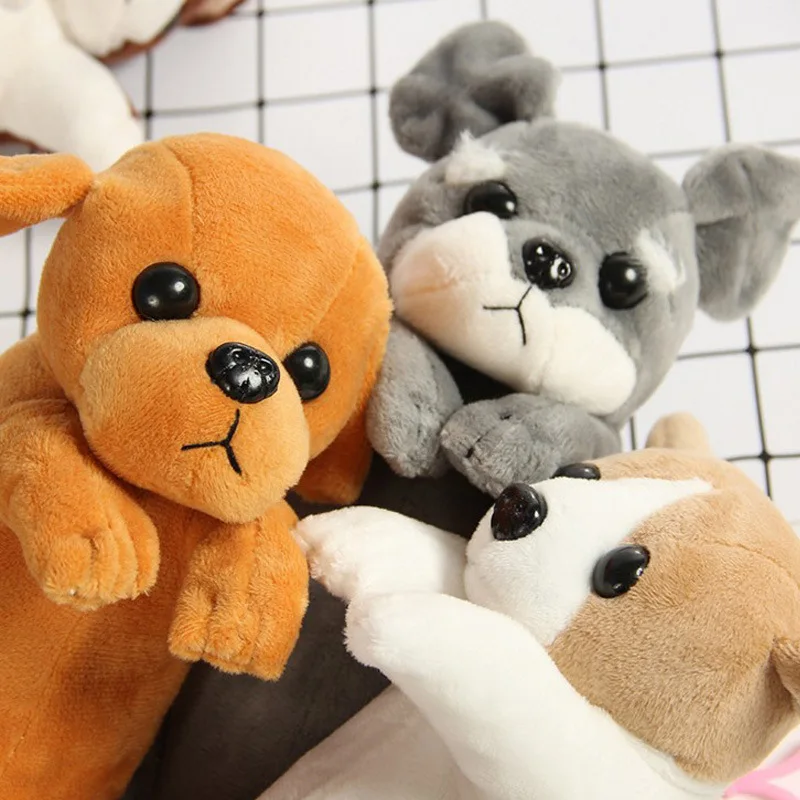 Симпатичный мультяшный плюшевый чехол хаски собака брелок кукла щенок Шнауцер