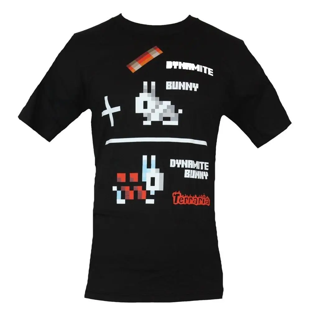 

Details About Terraria Mens T-Shirt Bunny Plus Dyanmite Equals Dynamite Bunny Image