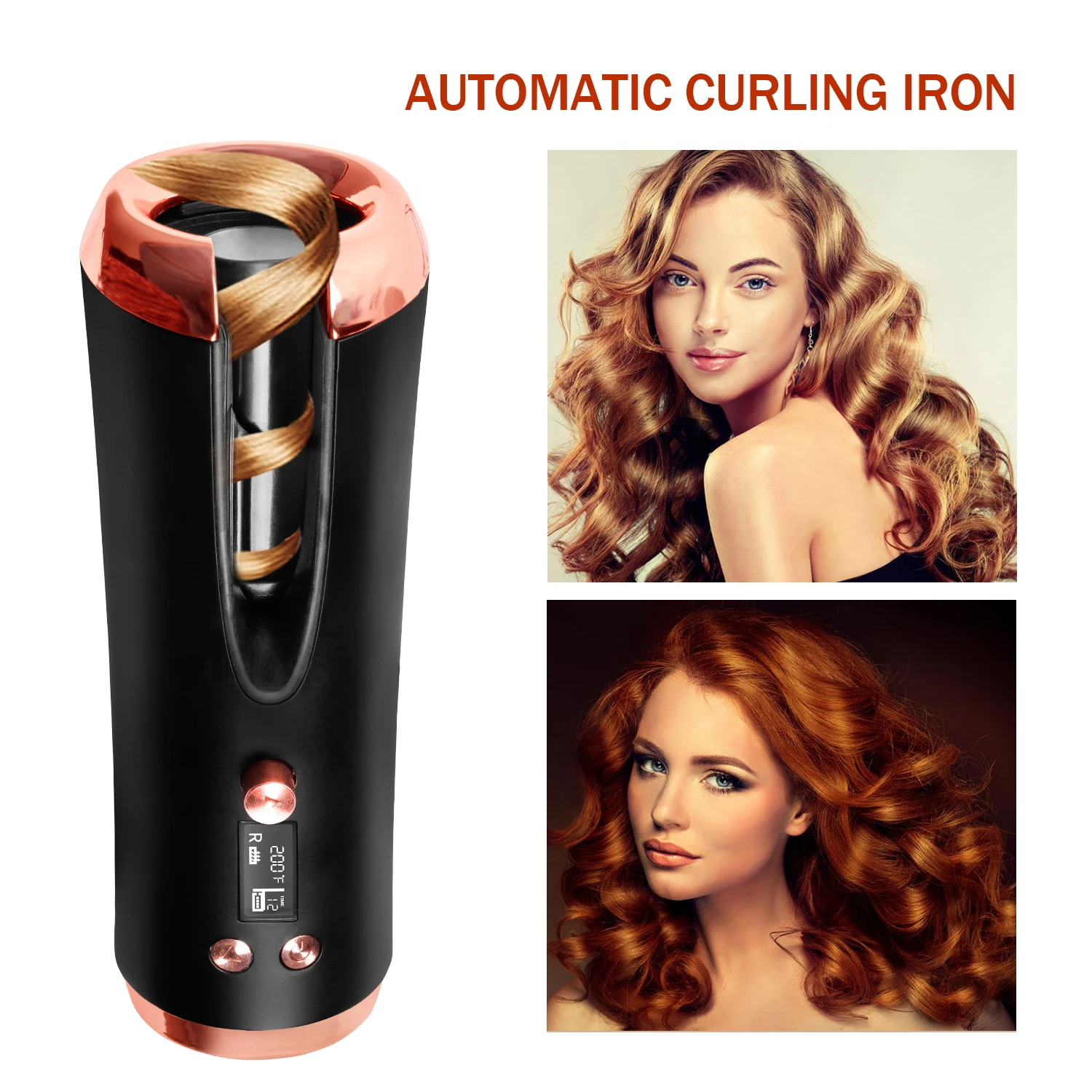 

Automatic Curling Iron Rotating Wireless Hair Waver Professional Hair Corrugation Crimper Wave Wand Hair Care Styling Tools