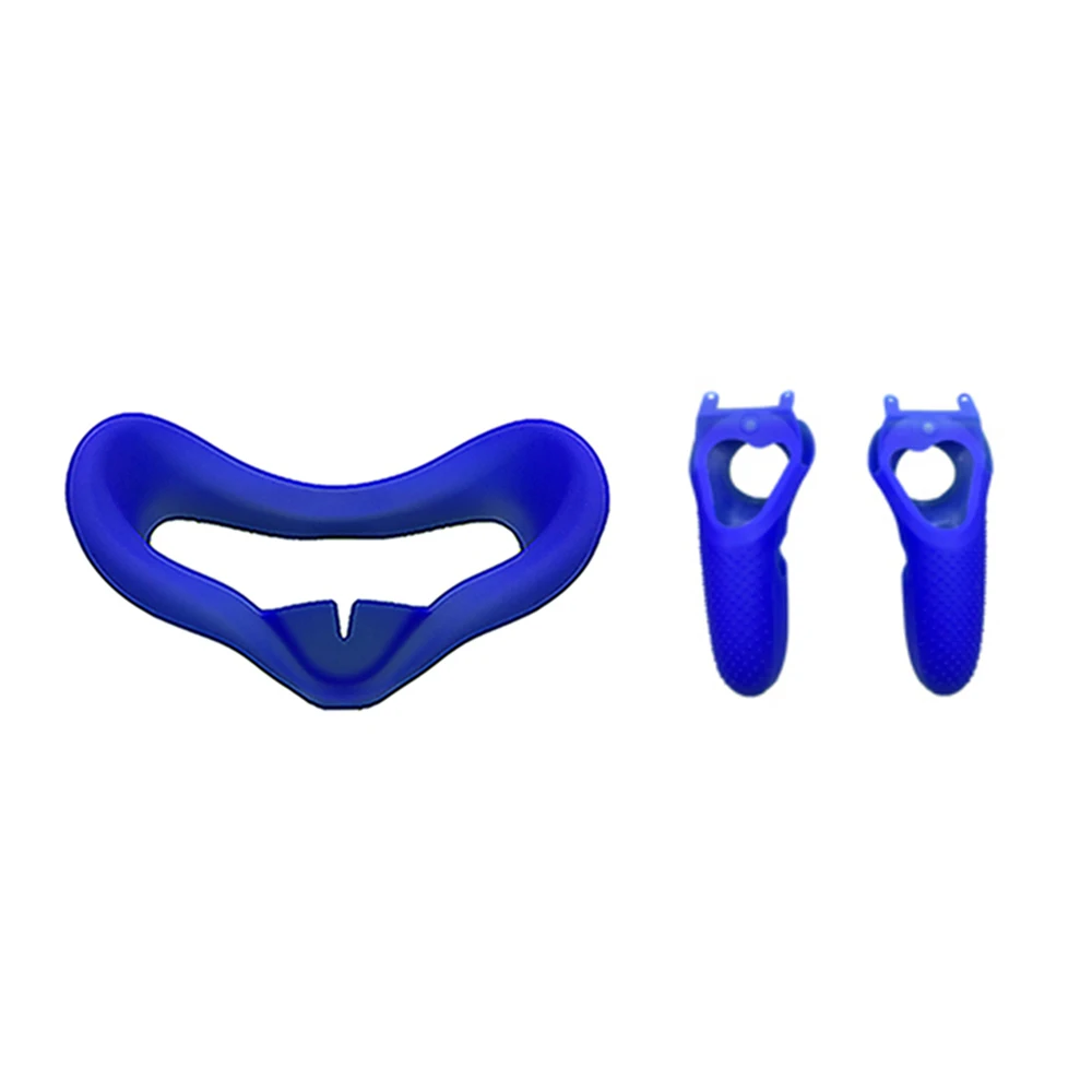 Blue Kit Светильник против утечки Маска Для Глаз Крышка для Oculus Quest VR гарнитура очки анти-пот унисекс светильник блокирующий Мягкий силиконовый чехол для глаз - Цвет: Blue Kit