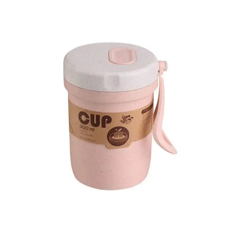Герметичная банка для супа из пшеничной соломы портативная изоляционная чашка