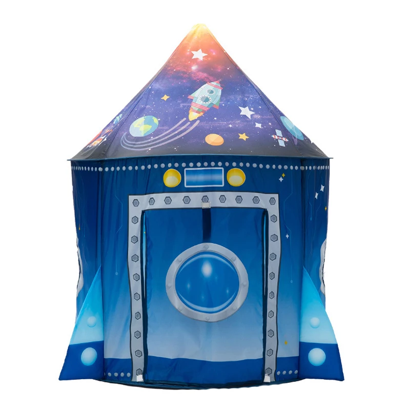 

Игровая палатка Rocket Ship, домик для игр в помещении и на улице, Детская космическая палатка, забор для малышей, бассейн для шаров, развлекательная и портативная для мальчиков