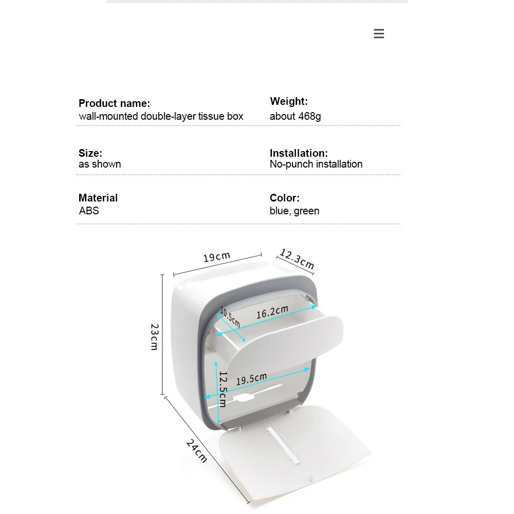 waterproof toilet paper holder wall mounted large capacity with drawer portable punch free bathroom tissue shelf storage box free global shipping
