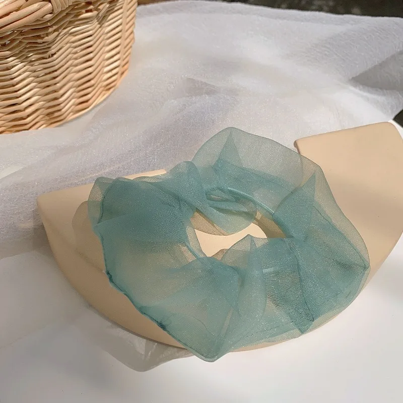 

Summer Organza Scrunchie Ponytail Hair Ring for Lady Hair Accessories Candy Color Elastic Hairband Girl Grace Hair Tie Gum