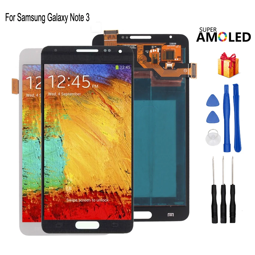 Супер AMOLED для samsung Galaxy Note 3 ЖК-дисплей N9005 Сенсорный экран дигитайзер для samsung N9002 N9006 экран ЖК-дисплея