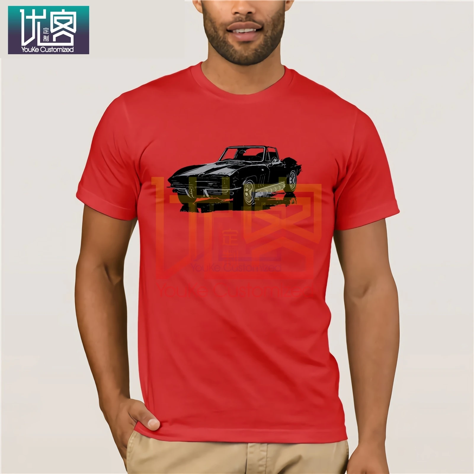 Футболка с автомобилем 1963 C2 CORVETTE Мягкая футболка Классическая Sting Ray Muscle Car разные