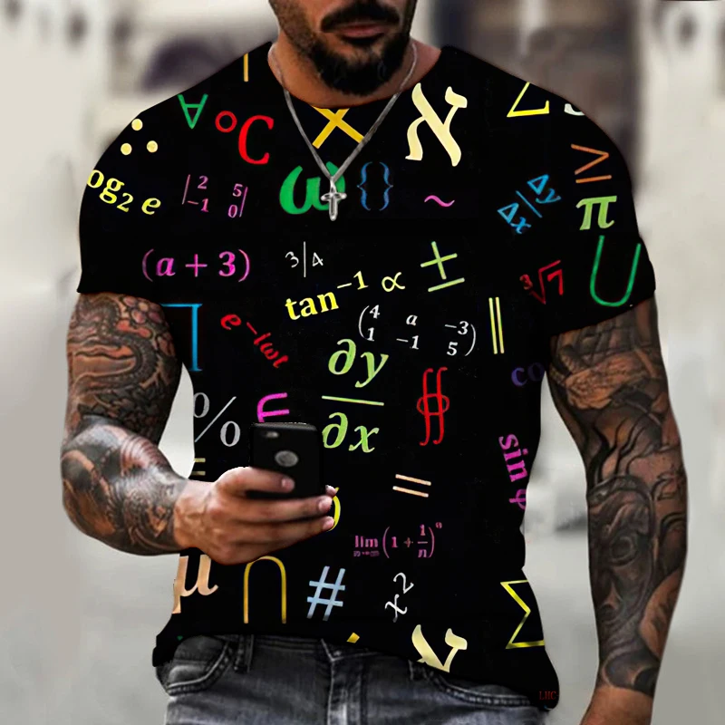 

Забавная математическая формула 3D печать мужская футболка супер мягкая и забавная уличная мода повседневная Harajuku Хип-хоп спортивная рубаш...