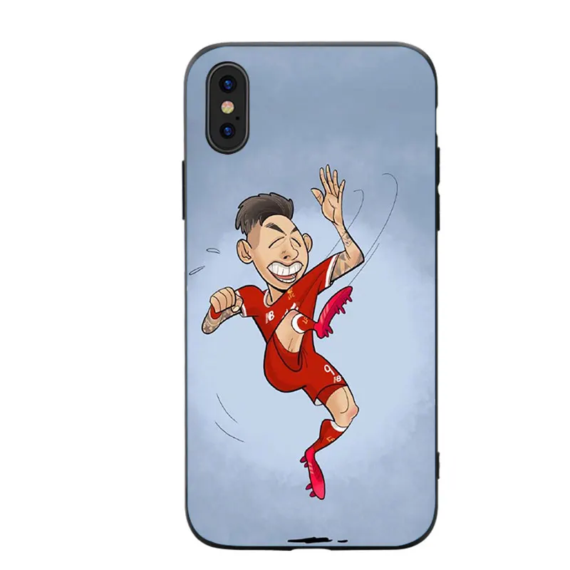 Модный мягкий силиконовый чехол для телефона Football Van Dijk Salah Mane Iphone 5/6/6S/7/8 Plus/X/XS/XR/11