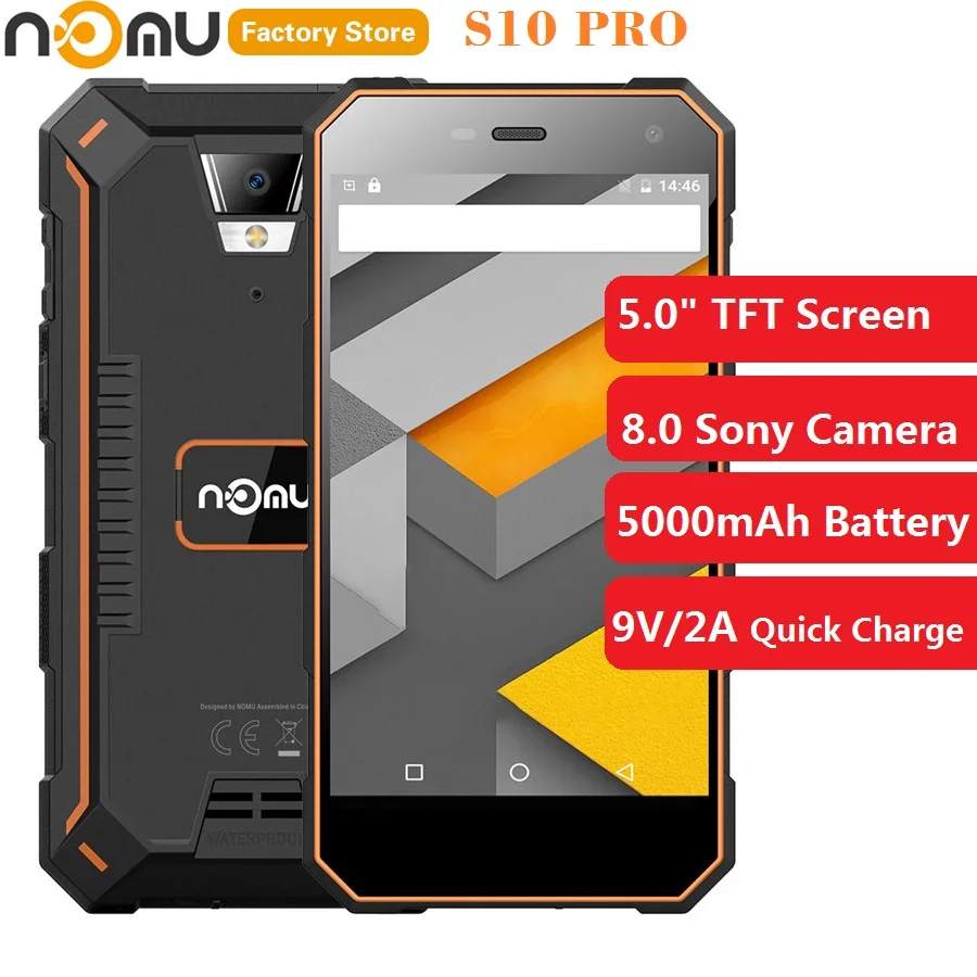NOMU S10 PRO 4G четырехъядерный мобильный телефон 5 0 дюймов Android 7 MTK6737VWT 1 ГГц 3 ГБ + 32 8 МП