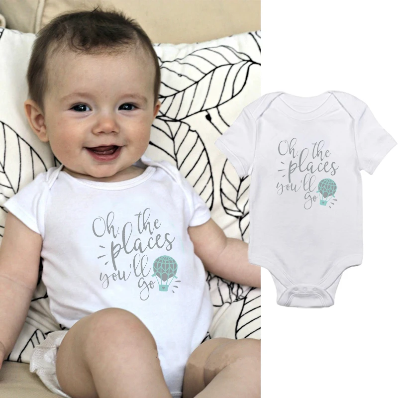 Цельнокроеный комбинезон для новорожденных с надписью|Ромперы| |