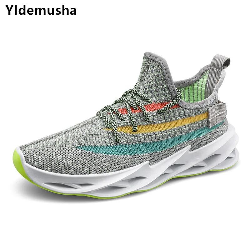 

New Summer Men Sneakers Breathable Casual No-slip Men Vulcanize Shoes Male Air Mesh Lace up Wear-resistant Running Sport Shoes