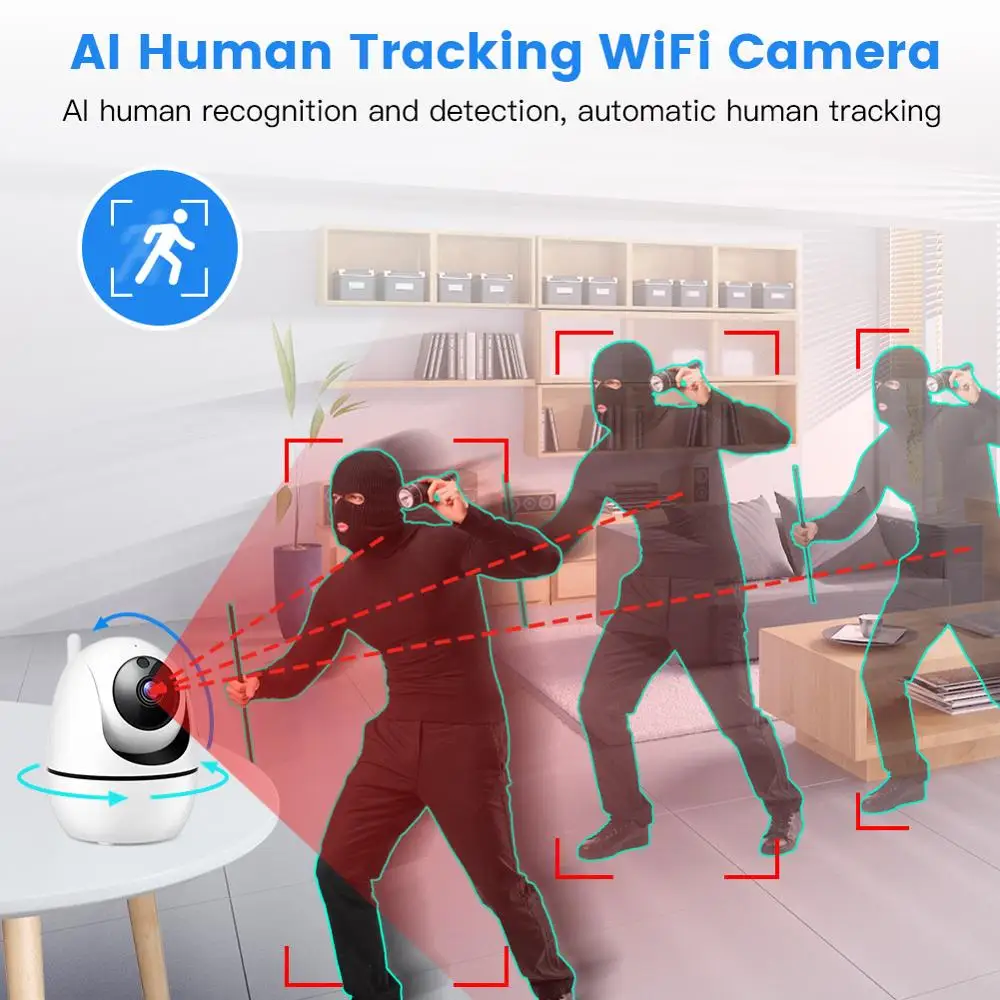 AI Human Auto Tracking 1080P Беспроводная IP камера облачная Wifi умный дом безопасность CCTV сеть