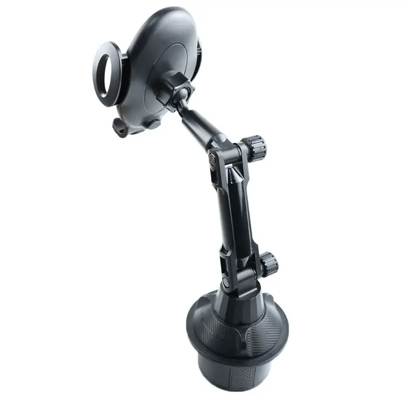 

NEW Flexible 360 Degree Carbon Fiber Adjustable Angle Type Car Cup Holder Mount Stand Cradle For Smartphone 3.8-6.5"