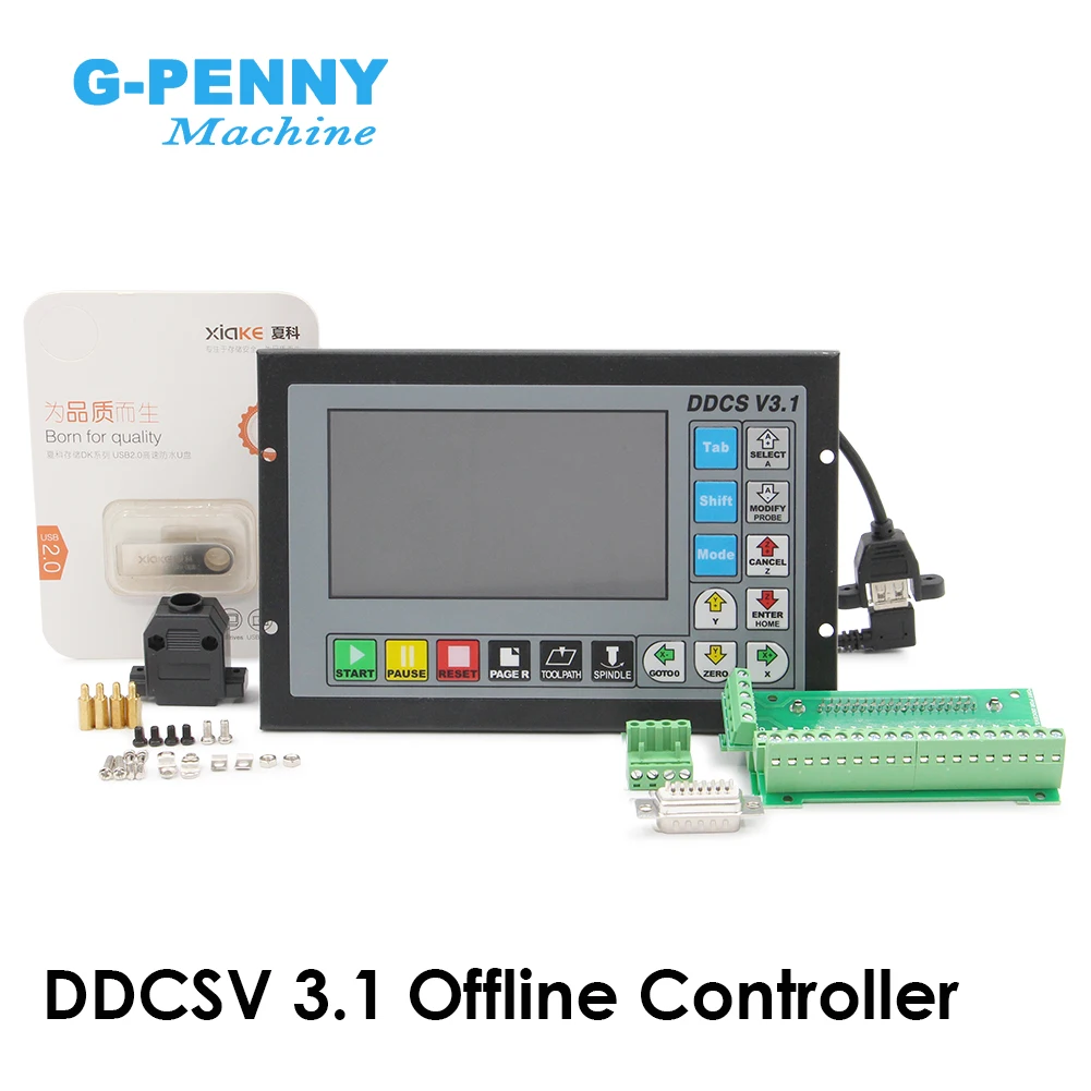 

Автономный контроллер движения DDCSV3.1, автономный контроллер с поддержкой 3-осевого/4-осевого USB-контроллера с ЧПУ