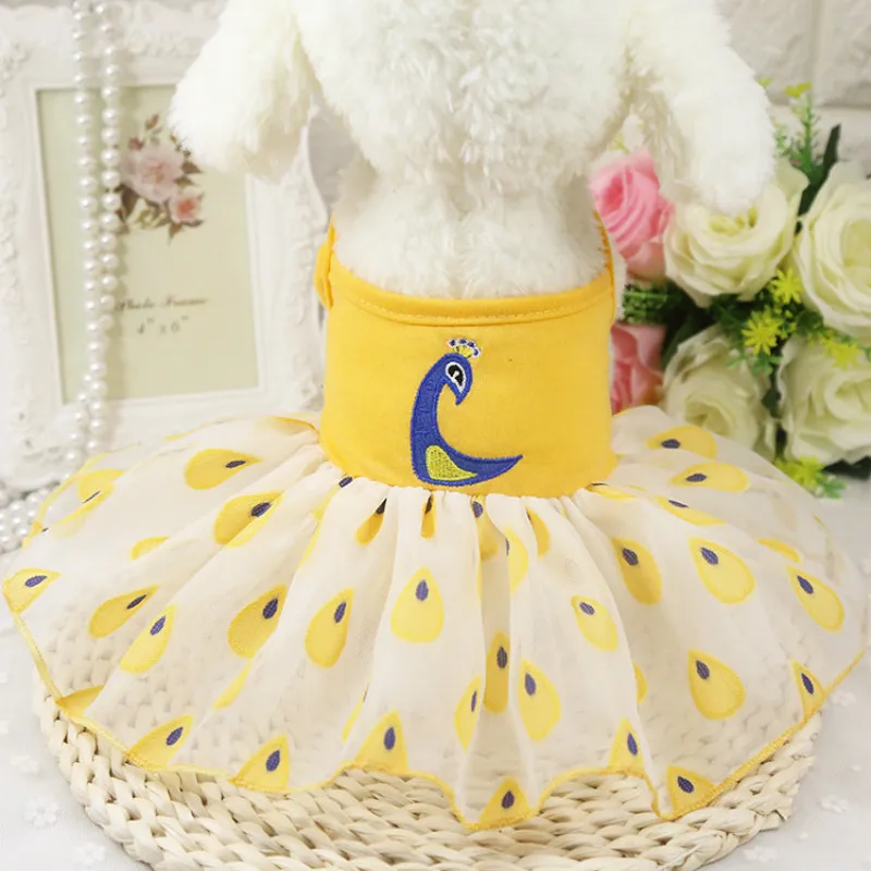 Летнее платье для собак юбка принцессы одежда костюм щенка чихуахуа
