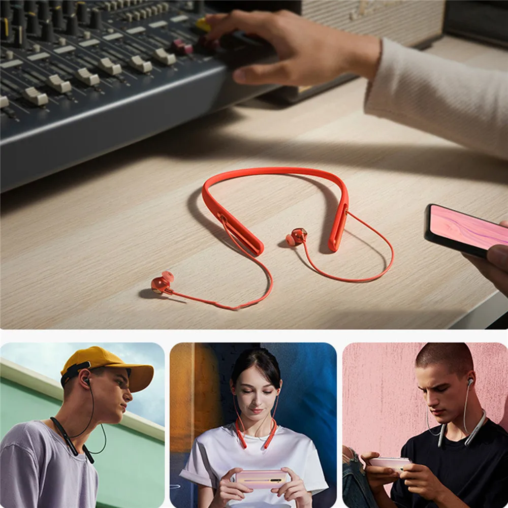 Легкий Беспроводной Bluetooth 5 0 стерео гарнитура шеи подвесные наушники для OPPO Enco Q1