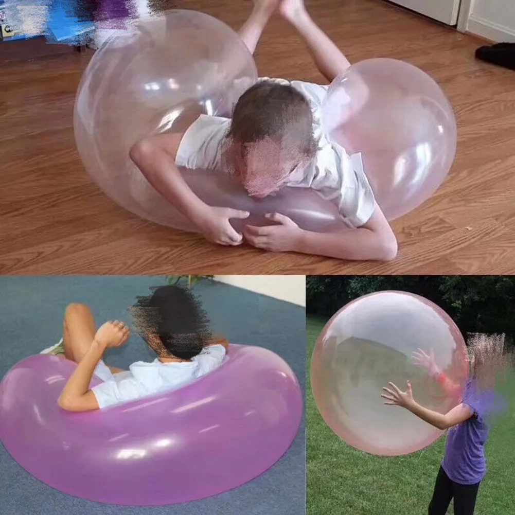

L S M Size or Super Large Children Outdoor Soft Air Water Filled Bubble Ball Blow Up Balloon Toy Fun Party Game Gift for Kids