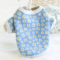 daisy cardigan for small dog clothes autumn winter clothes kitty pet wear teddy bichon puppy outfits pet apparel dog clothing