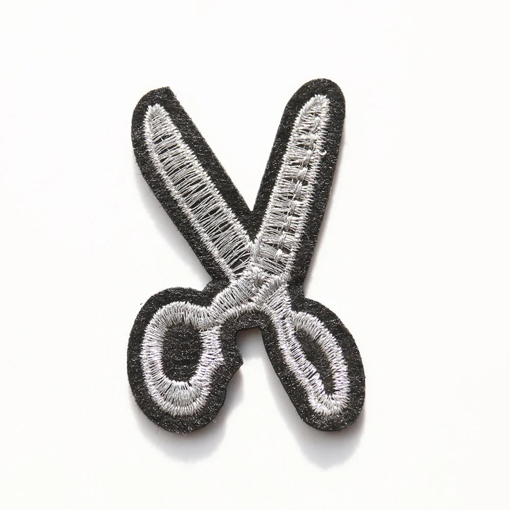 Комплект из 2 предметов ножницы для стрижки волос патч Золотой Вышитые заплаты